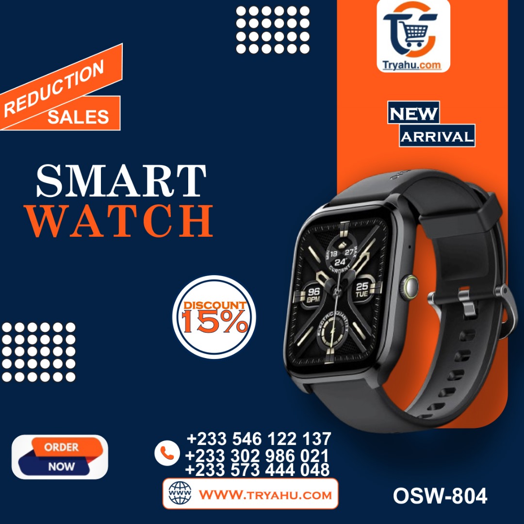 Oraimo Watch 5 Lite OSW-804  2.01 | HD Smartwatch | IP68 | 7-Day Use